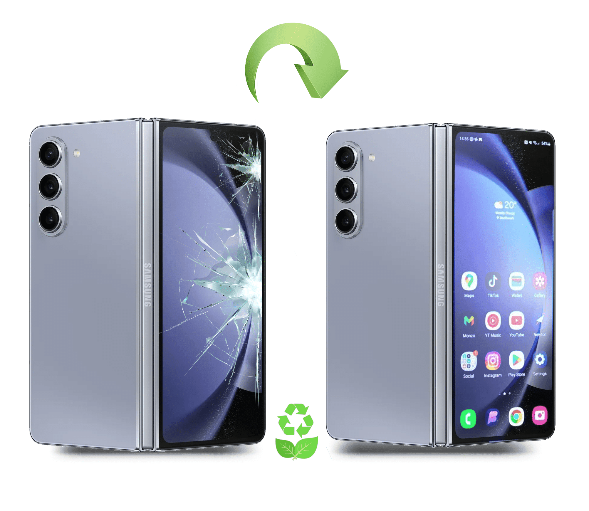 Samsung Fold 5 Display Glas Reparatur Samsung Fold 5 Display Glas Reparatur