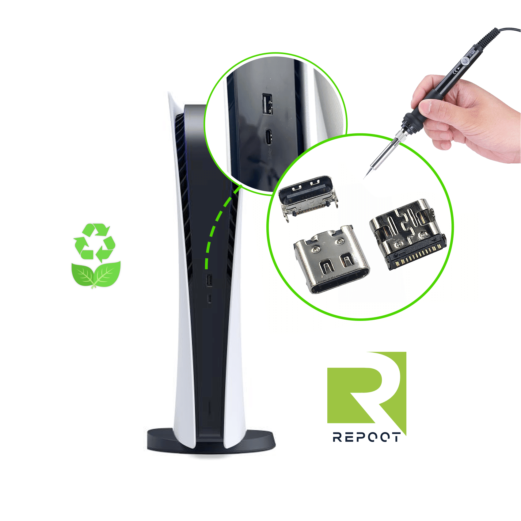 PlayStation 5 USB Anschluss Reparatur