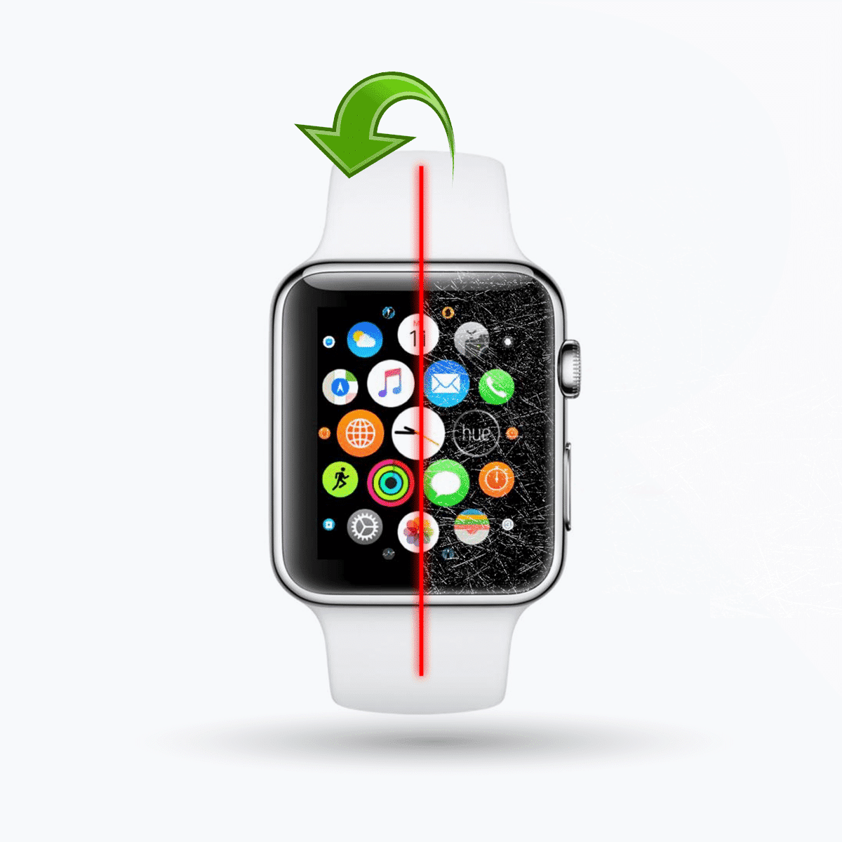 Apple Watch 7 Display Kratzer Entfernen